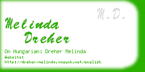 melinda dreher business card